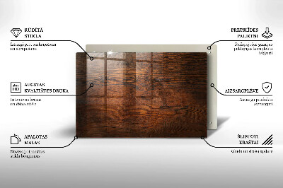 Piatto per candele in legno scuro