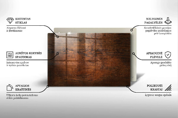Piatto per candele in legno scuro