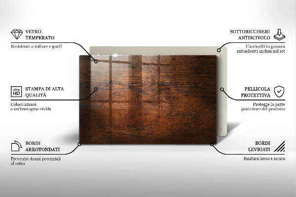 Piatto per candele in legno scuro