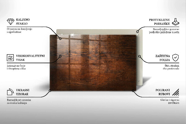 Piatto per candele in legno scuro
