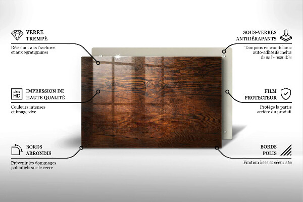 Piatto per candele in legno scuro