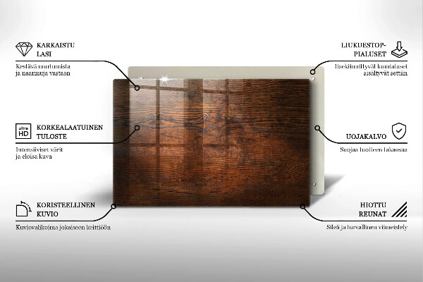 Piatto per candele in legno scuro