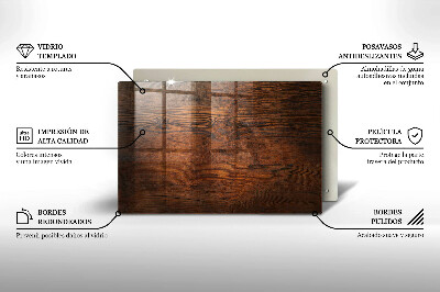 Piatto per candele in legno scuro