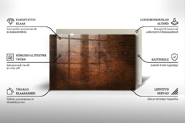 Piatto per candele in legno scuro