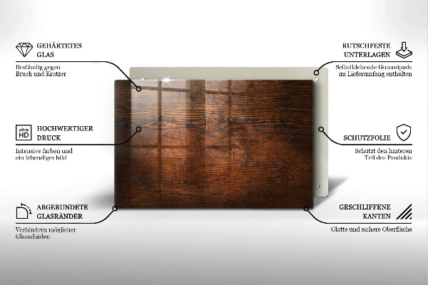 Piatto per candele in legno scuro