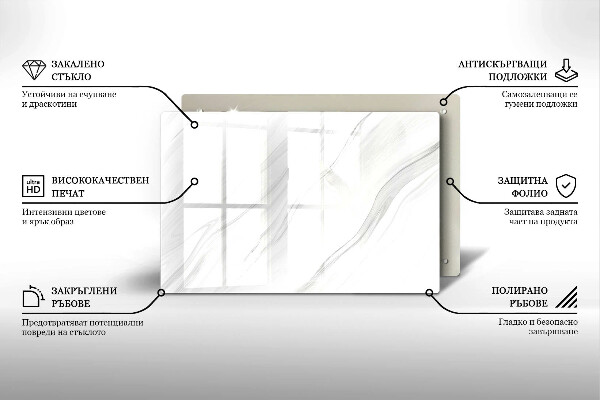 Piatto per candele con finitura in marmo delicato