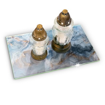 Piastra in vetro per candele tombali con texture effetto marmo