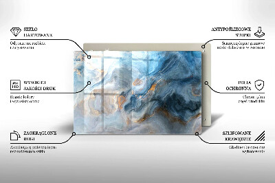 Piastra in vetro per candele tombali con texture effetto marmo