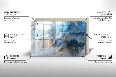 Piastra in vetro per candele tombali con texture effetto marmo