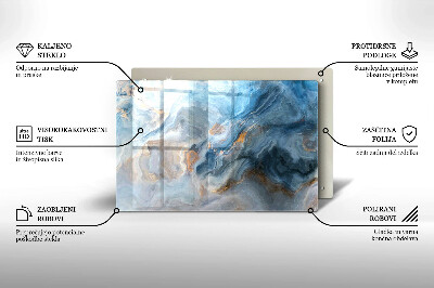 Piastra in vetro per candele tombali con texture effetto marmo