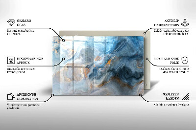 Piastra in vetro per candele tombali con texture effetto marmo