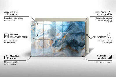 Piastra in vetro per candele tombali con texture effetto marmo