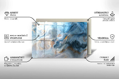 Piastra in vetro per candele tombali con texture effetto marmo