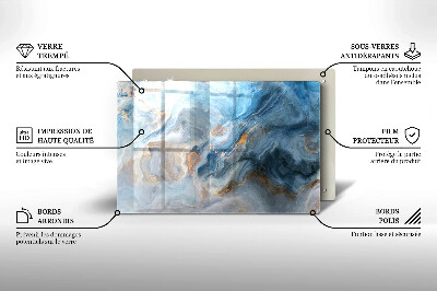 Piastra in vetro per candele tombali con texture effetto marmo