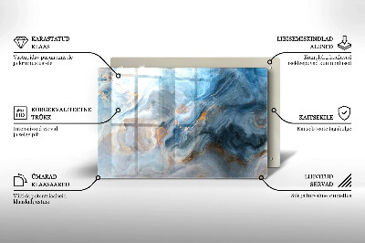 Piastra in vetro per candele tombali con texture effetto marmo