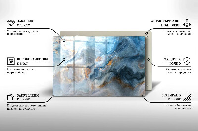 Piastra in vetro per candele tombali con texture effetto marmo