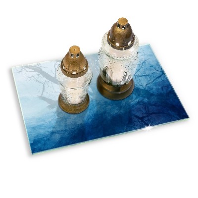 Piatto per candele con motivo a sfondo astratto