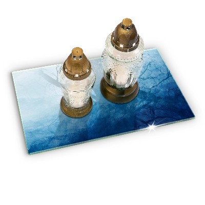 Piatto per candele con motivo a sfondo astratto