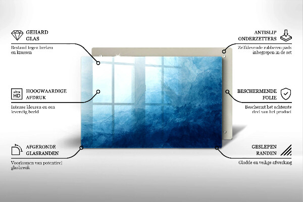 Piatto per candele con motivo a sfondo astratto