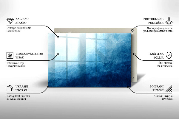 Piatto per candele con motivo a sfondo astratto