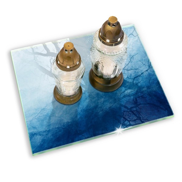 Piatto per candele con motivo a sfondo astratto