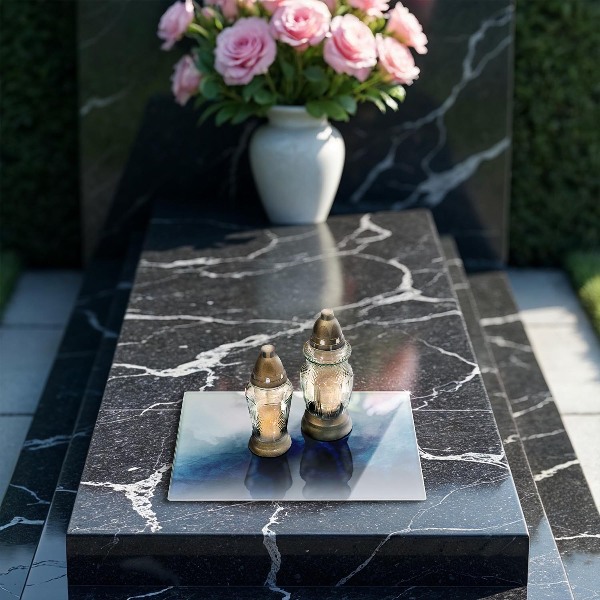 Piatto per candele con motivo a sfondo astratto