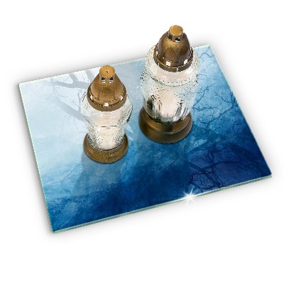 Piatto per candele con motivo a sfondo astratto