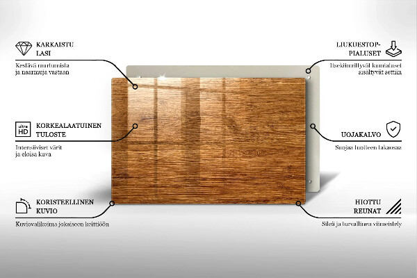 Piatto per candele con finitura a texture effetto pannello in legno
