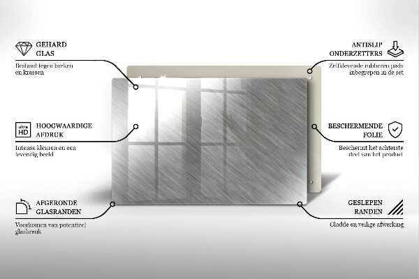 Piatto per candele con motivo a texture metallica