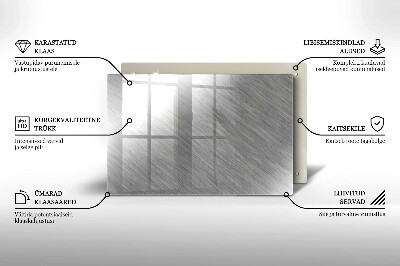 Piatto per candele con motivo a texture metallica