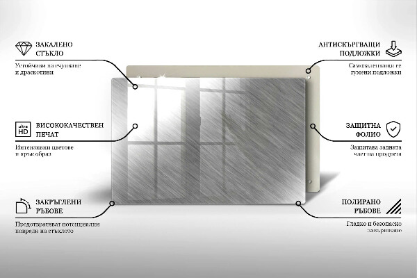 Piatto per candele con motivo a texture metallica