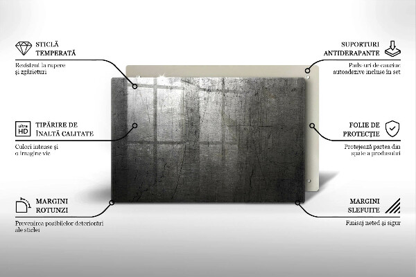 Piastra in vetro per candele tombali con trattamento protettivo per il metallo