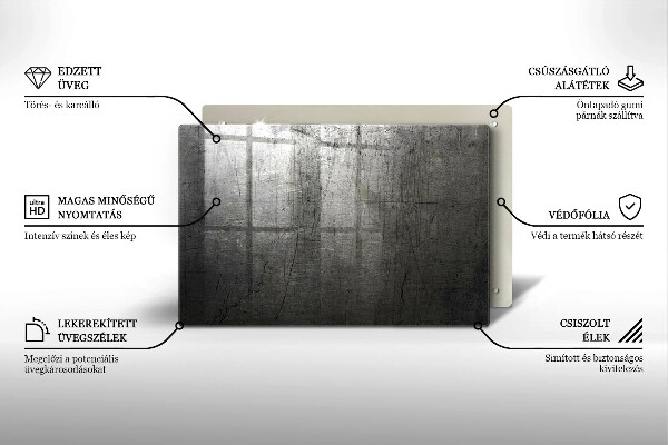 Piastra in vetro per candele tombali con trattamento protettivo per il metallo
