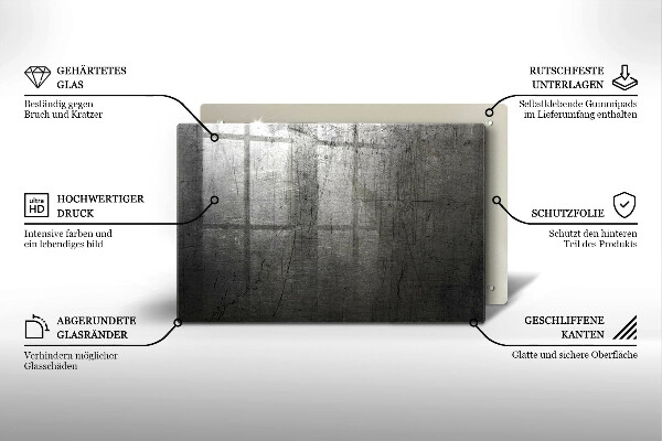 Piastra in vetro per candele tombali con trattamento protettivo per il metallo