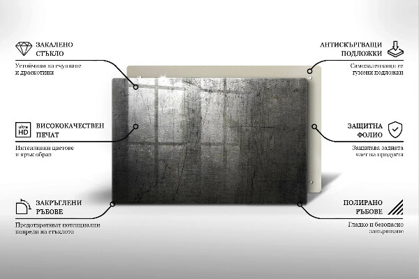 Piastra in vetro per candele tombali con trattamento protettivo per il metallo