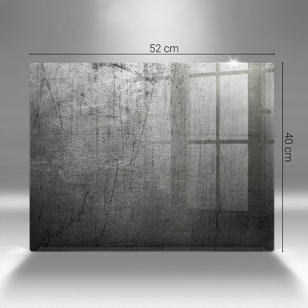 Piastra in vetro per candele tombali con trattamento protettivo per il metallo