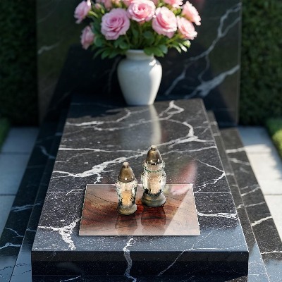 Piatto per candele con texture a effetto assi di legno