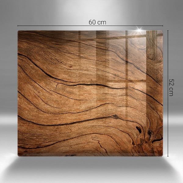 Piatto per candele con texture a effetto assi di legno