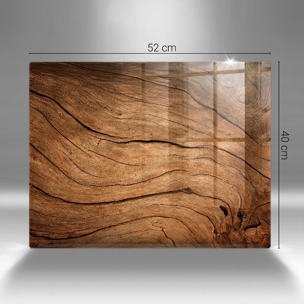 Piatto per candele con texture a effetto assi di legno