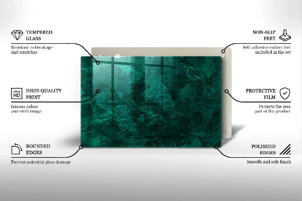 Piastra in vetro per candele tombali con decorazione a texture di sfondo in stile pietra