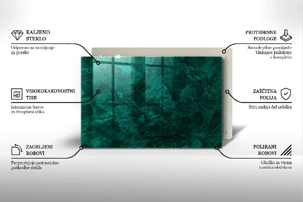 Piastra in vetro per candele tombali con decorazione a texture di sfondo in stile pietra