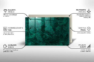 Piastra in vetro per candele tombali con decorazione a texture di sfondo in stile pietra