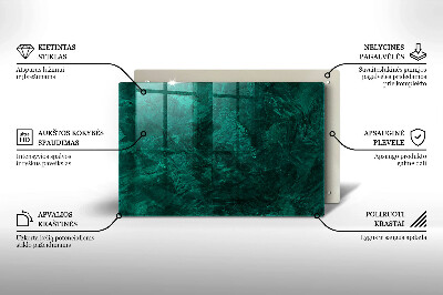 Piastra in vetro per candele tombali con decorazione a texture di sfondo in stile pietra