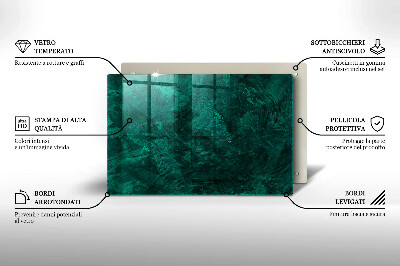 Piastra in vetro per candele tombali con decorazione a texture di sfondo in stile pietra