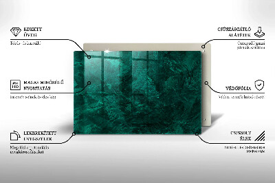 Piastra in vetro per candele tombali con decorazione a texture di sfondo in stile pietra