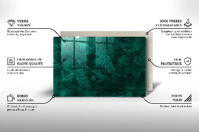 Piastra in vetro per candele tombali con decorazione a texture di sfondo in stile pietra