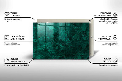 Piastra in vetro per candele tombali con decorazione a texture di sfondo in stile pietra