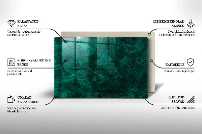 Piastra in vetro per candele tombali con decorazione a texture di sfondo in stile pietra