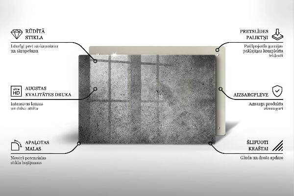 Piatto per candele con finitura effetto pietra cemento