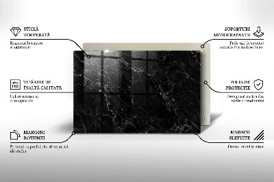 Piastra in vetro per candele tombali con motivo in marmo elegante